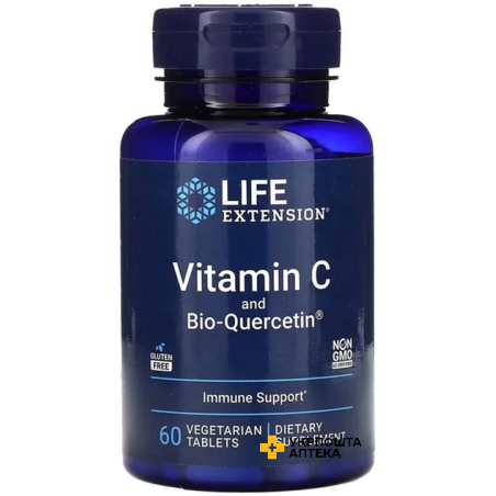 Вітамін C з біокверцетином Life Extension Vitamin C & Bio-Quercetin Phytosome капс. №60 Quality Supplements and Vitamins, Inc (США)