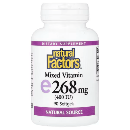 Вітамін E змішаний (Mixed Vitamin E) 268 мг (400 МО) м'які капс. №90 Natural Factors