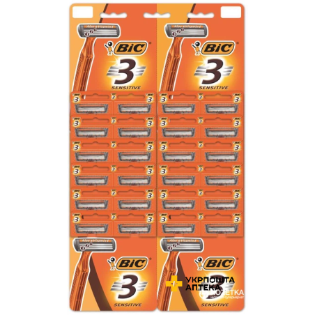 Бритва BIC Sensitive для чутливої шкіри 24 шт. Societe BIC (Греція)