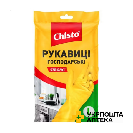 Chisto Рукавички латексні р. L 1 пара Гютерсон (Україна)