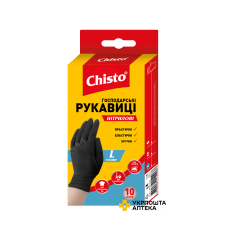 Chisto Рукавички нітрилові р.L 10 шт/1 уп. Гютерсон (Україна)