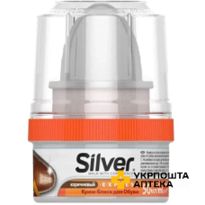 Крем для взуття Silver Крем-блиск Коричневий 50 мл Silver (Туреччина)