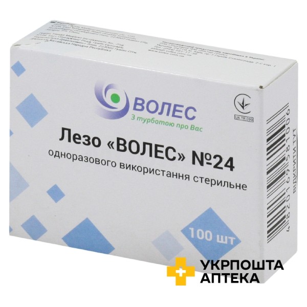 Лезо Волес стерильне розмір 24 №100 Huaian Tianda Medical Instruments (Китай)
