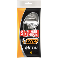 Набір бритв без змінних картриджів Bic Metal 5 + 1 шт. Societe BIC (Греція)