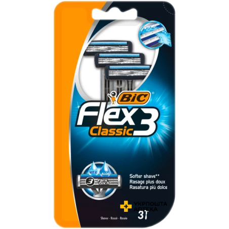 Набір бритв без змінних катриджів BIC Flex 3 Classic 3 шт. Societe BIC (Греція)