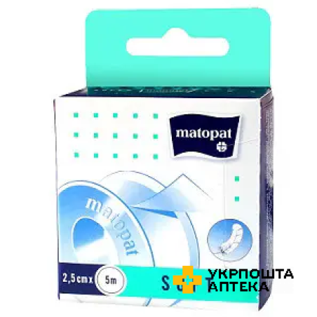Пластирі медичні mаtораt SOFT (2,5 см * 5 м) Torunskie ZMO (Польща)