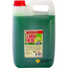 Рідина для миття посуду Sensua Lemon Fresh Зелений 5 л Голд Дроп (Україна)