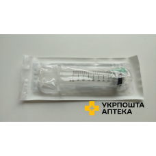 Шприц одноразовий стерильний 10 мл 3-х комп з 1 голкою 21G (0,8*38 мм) Луер Сліп OK Pharma (Україна)
