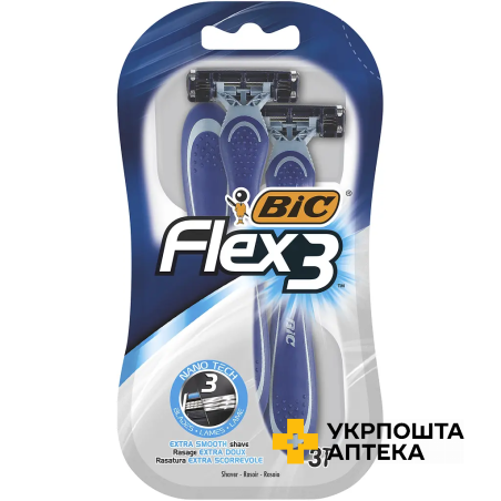 Станки одноразові BIC Flex 3 Comfort 3 шт. BIC (Греція)