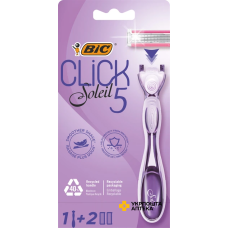 Станок для гоління жіночий BIC Miss Soleil Click 5 з 2 змінними картриджами Societe BIC (Греція)