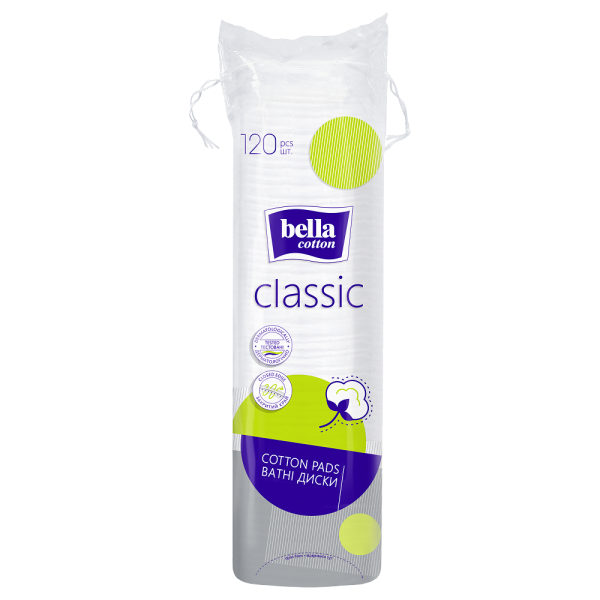 Ватні диски BELLA Cotton classic 120 шт Torunskie ZMO