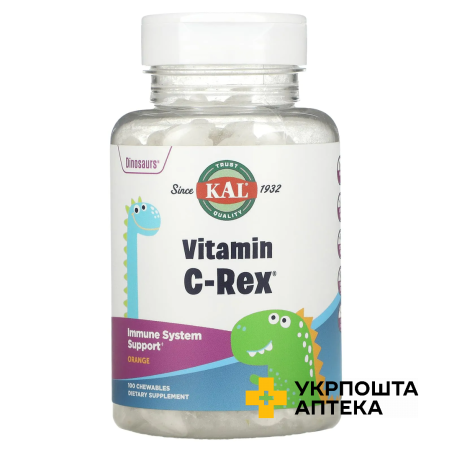Вітамін C з шипшиною KAL Vitamin C-Rex With Rose Hips жув. табл. №100 KAL Nutritional (США)