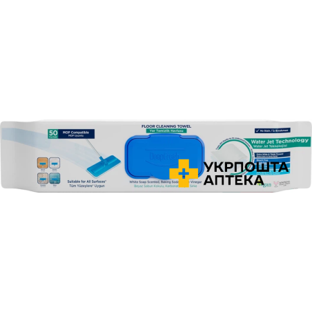 Вологі серветки DeepFresh MOP Soap для прибирання підлоги 50шт. DeepFresh (Туреччина)