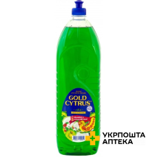 Засіб для ручного миття посуду Gold Cytrus 1,5 л зелений Голд Дроп (Україна)