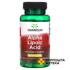 Альфа-ліпоєва кислота Swanson Alpha Lipoic Acid 100 мг капс. №120 Swanson Health Products (США)