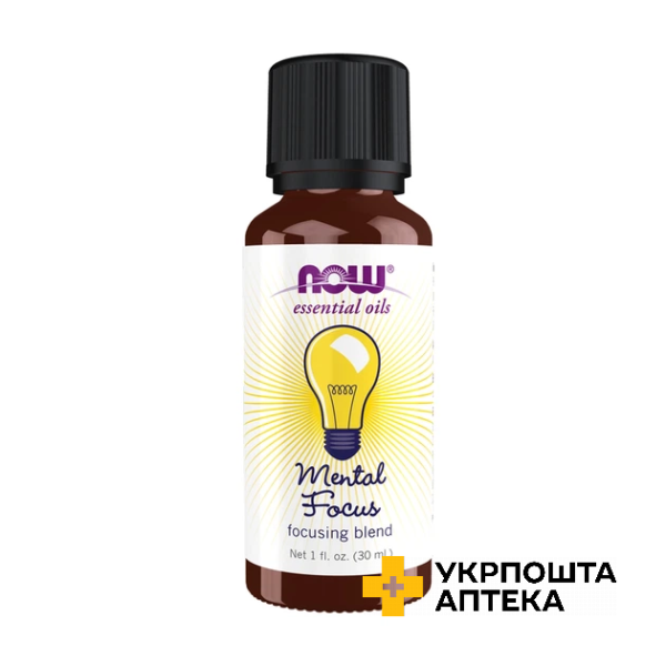 Ефірні масла (фокусуюча суміш) Now Foods Mental Focus Oil Blend фл. 30 мл NOW FOODS (США)