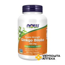 Гінкго білоба подвійної сили NOW Foods Ginkgo Biloba Double Strength 120 мг, капс. №100 NOW FOODS (США)