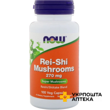 Гриби Рейші NOW Foods Rei-Shi mushrooms 270 мг капс. №100 NOW FOODS (США)