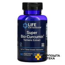 Куркумін Life Extension Super Bio-Curcumin супер-біо, екстракт куркуми веган. капс. №60 Quality Supplements and Vitamins, Inc (США)