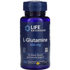 L-глутамін Life Extension L- Glutamine 500 мг веган. капс. №100 Quality Supplements and Vitamins, Inc (США)