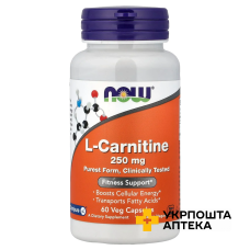 L-Карнітін Now foods L-Carnitine 250 мг веган. капс. №60 NOW FOODS (США)