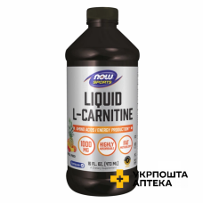 L-карнітин рідкий NOW L-Carnitine Liquid 1000 мг 473 мл NOW FOODS (США)