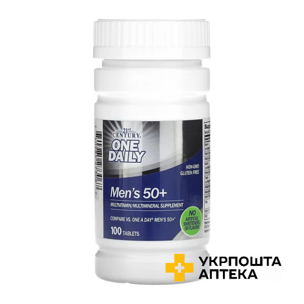 Мультивітаміни для чоловіків 50+ One Daily Men's 21st Century табл. №100 21 st Century HealthCare Inc. (США)