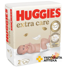 Підгузки Huggies Extra Care дитячі, розмір 2 (3-6 кг) №24 Кімберлі-Кларк (Чеська Республіка)