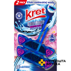 Туалетний блок для унітазу KRET Color Power підфарбовування води Whater Lily 2 * 40 г Берта-Імпорт (Польща)
