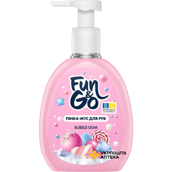 Пінка-мус для рук Fun&Go 300 мл Bubble Gum (Баббл гам) Гютерсон (Україна)
