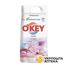 Пральний порошок O'KEY Color Квітковий букет, 125 циклів прання, 10 кг Карапуз (Україна)
