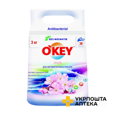 Пральний порошок O'KEY Color Квітковий букет, 38 циклів прання, 3 кг Карапуз (Україна)