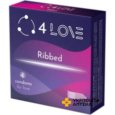 Презервативи 4LOVE Ribbed ребристі №4 Sanotec Biolabore (Німеччина)