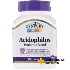 Пробіотики 21st Century Acidophilus пробіотична суміш капс. №100 21 st Century HealthCare Inc. (США)