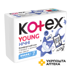 Прокладки гігієнічні Kotex Young Night 7шт. Кімберлі-Кларк (Чехія)