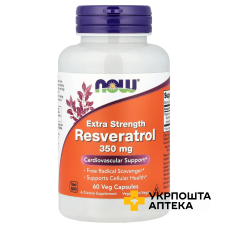 Ресвератрол посилений Now Foods Extra Strength Resveratrol 350 мг веган. капс. №60 NOW FOODS (США)