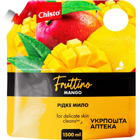 Рідке мило Chisto Fruttino Mango (манго) Doypack 1,5 л Гютерсон (Україна)