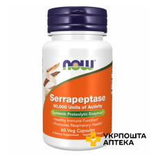 Серрапептаза Now Foods Serrapeptase 33 мг (60 000 одиниць) веган. капс. №60 NOW FOODS (США)