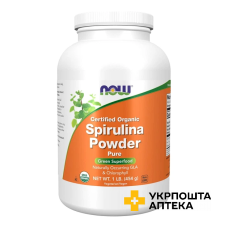Спіруліна Now Foods Spirulina органічний порошок 454 г NOW FOODS (США)