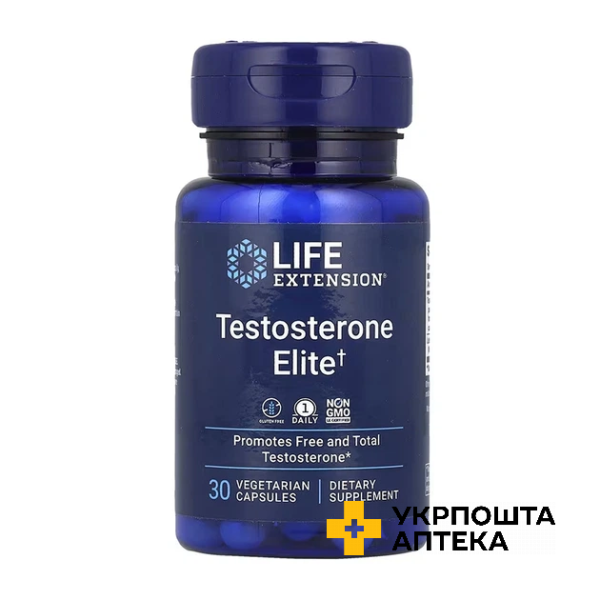 Тестостерон елітний Life Extension Testosterone Elite веган. капс. №30 Quality Supplements and Vitamins, Inc (США)