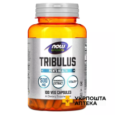 Трибулус NOW Foods Tribulus 500 мг, стандартизований до 45% сапонінів, веган. капс. №100 NOW FOODS (США)