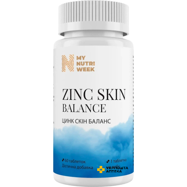 Цинк Скін Баланс My Nutri Week Zinc Skin Balance табл. №60 My Nutri Week (Україна)
