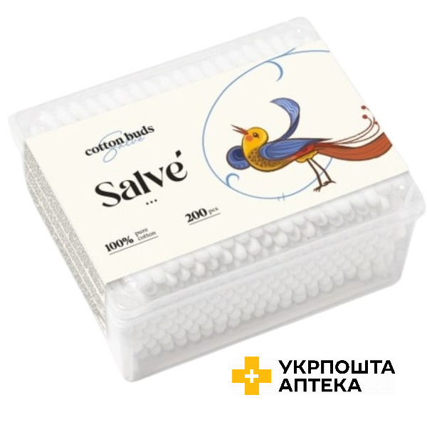 Ватні палички Salve прямокутні 200шт. Кейр Груп (Вірменія)