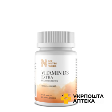 Вітамін D3 Екстра My Nutri Week Vitamin D3 Extra 100 мкг (4000 МО) капс. №120 My Nutri Week (Україна)