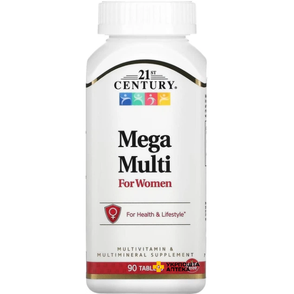 Вітаміни та мінерали для жінок (Multivitamin & Multimineral) 21st Century табл. №90 21 st Century HealthCare Inc. (США)