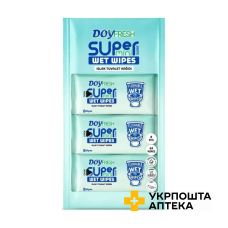 Вологий туалетний папір Doyfresh Super Mini Wet Wipes біорозкладний, 8*8шт. Venteks (Туреччина)
