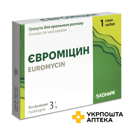 Євроміцин гранули д/ор. р-ну 3 г по 8 г №1 у саше Конарк Інтелмед (Україна)