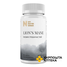 Їжовик гребінчастий My Nutri Week Lion's Mane капс. №60 My Nutri Week (Україна)