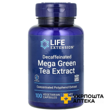 Зелений чай мега екстракт Life Extension Mega Green Tea Extract без кофеїну веган. капс. №100 Quality Supplements and Vitamins, Inc (США)