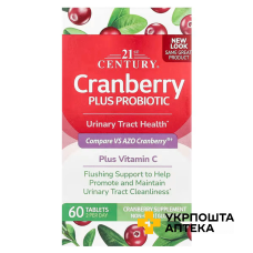 Журавлина з пробіотиками 21st Century Cranberry Plus Probiotic табл. №60 21 st Century HealthCare Inc. (США)